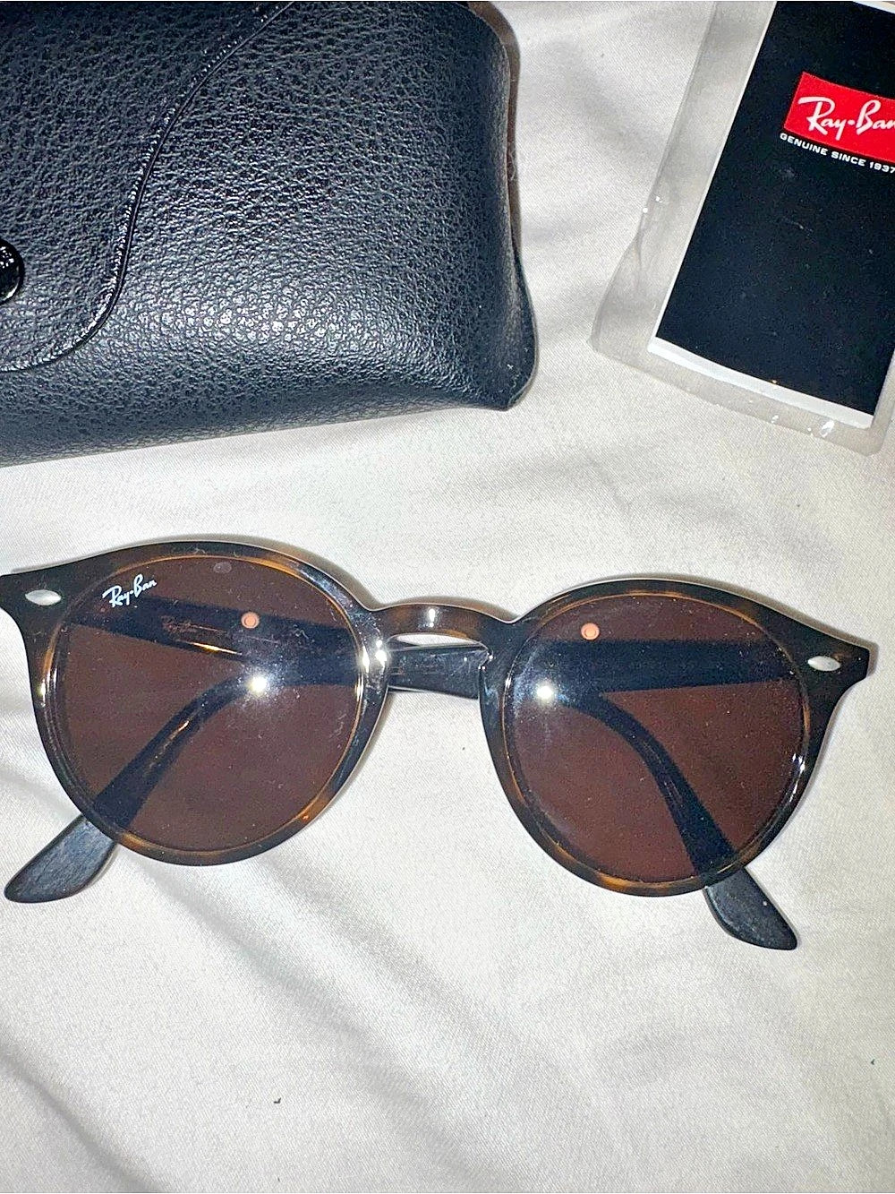 Ray-Ban Round Sunglasses Brown Tortoiseshell Sunglasses